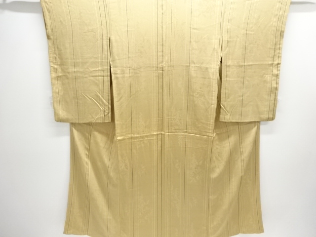 JAPANESE KIMONO / ANTIQUE KIMONO / TAISHO ROMAN STYLE / MON KINSHA / WOVEN STRIPE